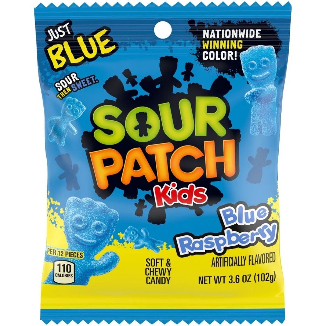 Sour Patch Kids Blue Raspberry Peg Bags 1X12 102g