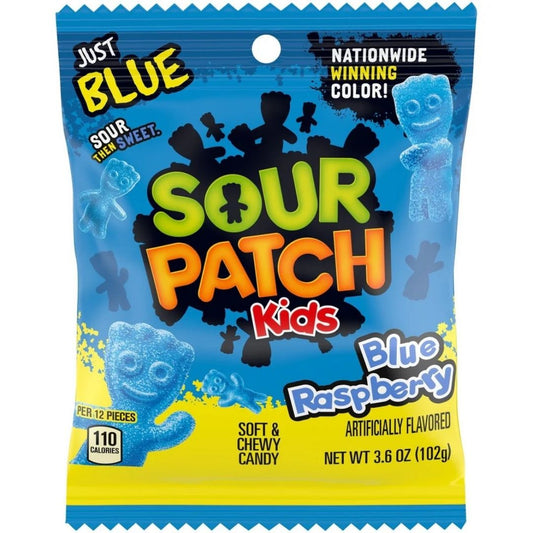 Sour Patch Kids Blue Raspberry Peg Bags 1X12 102g