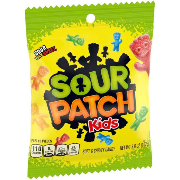 Sour Patch Kids Original Peg Bags 102g 1X12