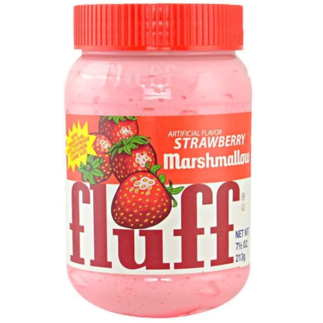 Marshmallow Strawberry Fluff Jar 212g 1X12