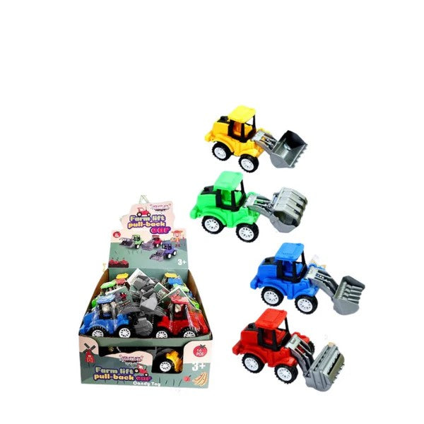 Sugarburst Pull Back Farm Tractor Candy Toy 1X16