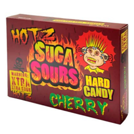 Suga Sours Hard Candy Hotz Cherry Novelty Boxes 1X12 100g