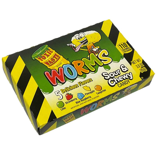 Toxic Waste Worms Theatre Boxes 85g 1X12