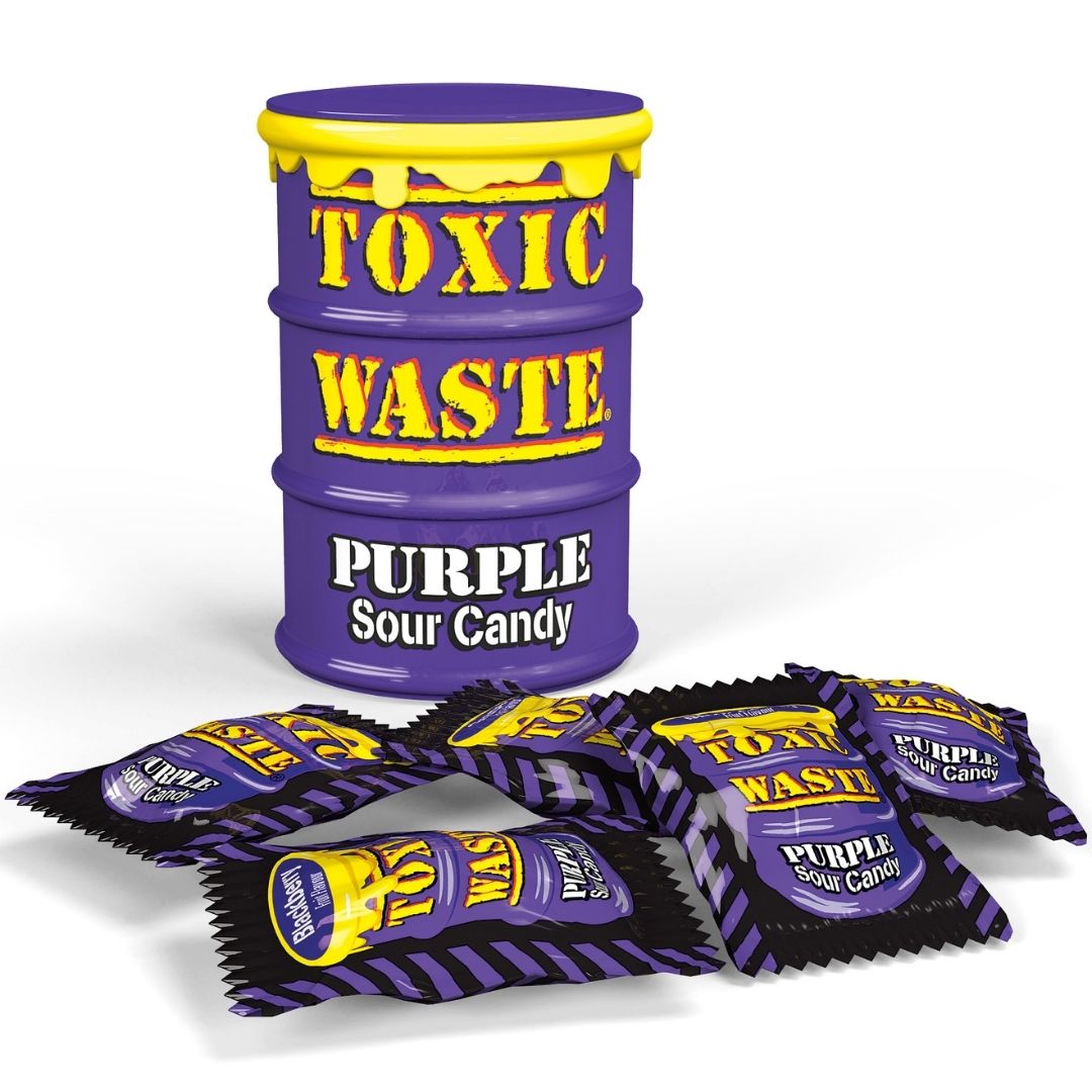 Toxic Waste Purple Sour Candy Drum 1X12 42g