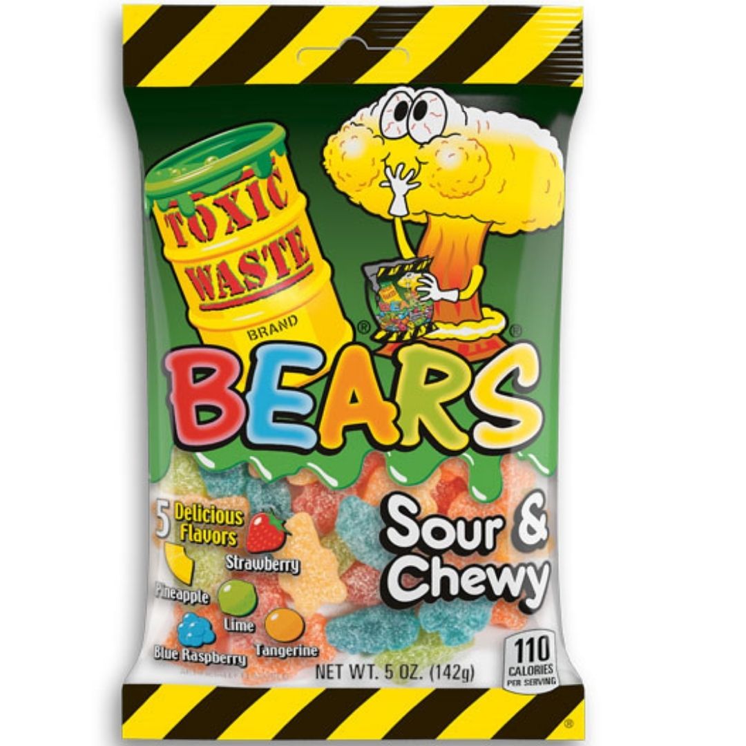 Toxic Waste Bears Peg Bags 1X12 142g