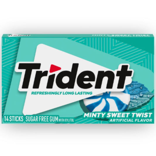 Trident Minty Sweet Twist Bubblegum 31g 1X12