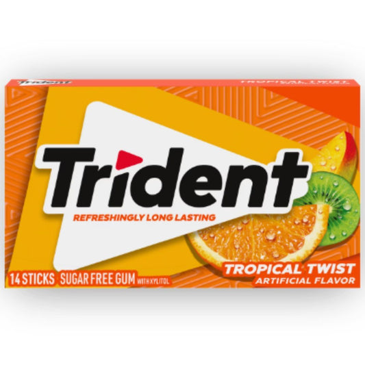 Trident Tropical Twist Bubblegum 31g 1X12