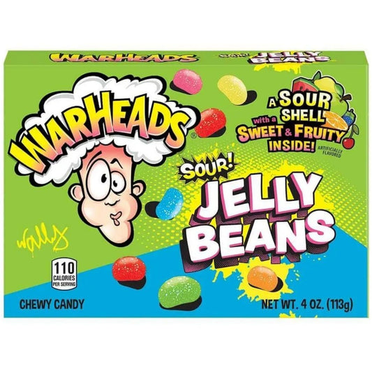 War Heads Sour Jelly Beans Theatre Boxes 113g 1X12