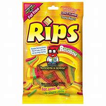 Rips Bite Size Peelable Rainbow 1X12 Peg Bag 113g