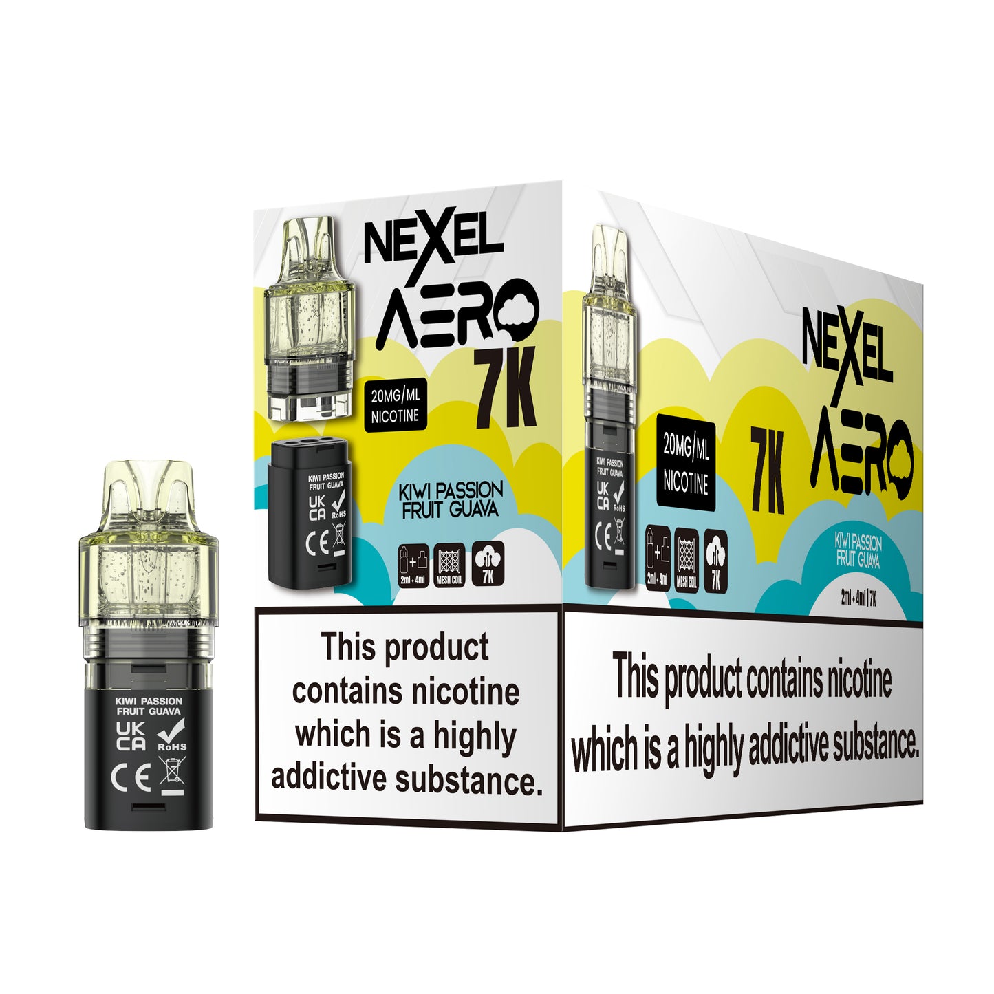 Nexel Aero 7K Prefilled Pods 1X5 ***NEW***