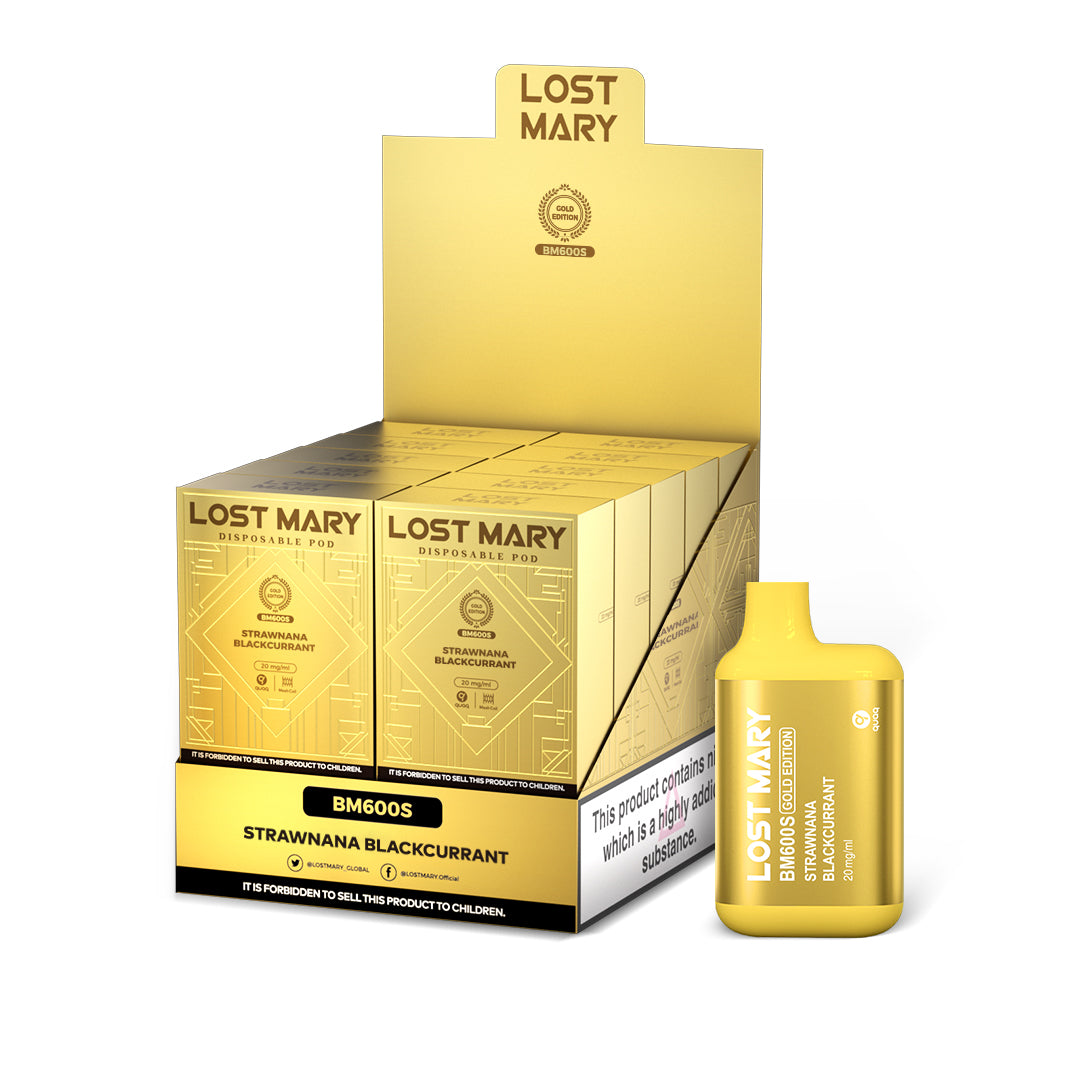 Lost Mary BM600S - Gold Edition - Disposable Vapes 10pk