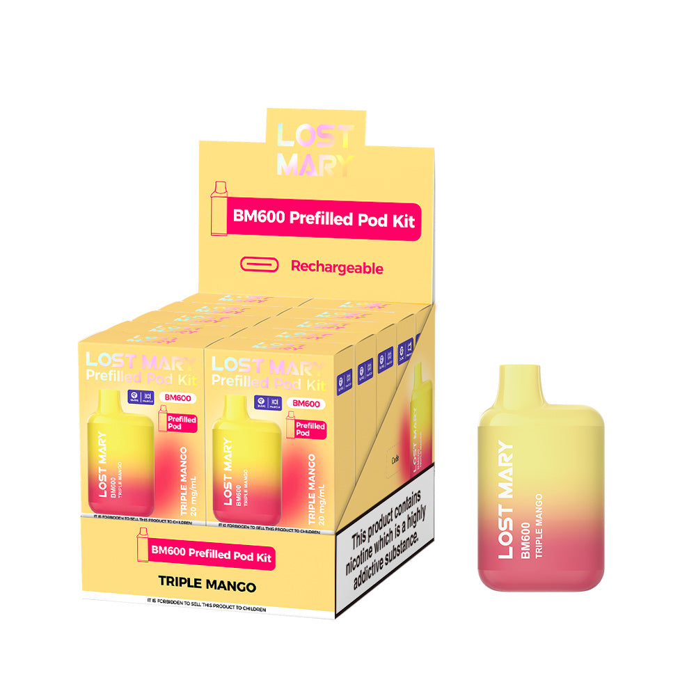 Lost Mary BM600 Prefilled Kits 1X10 NEW Compliant