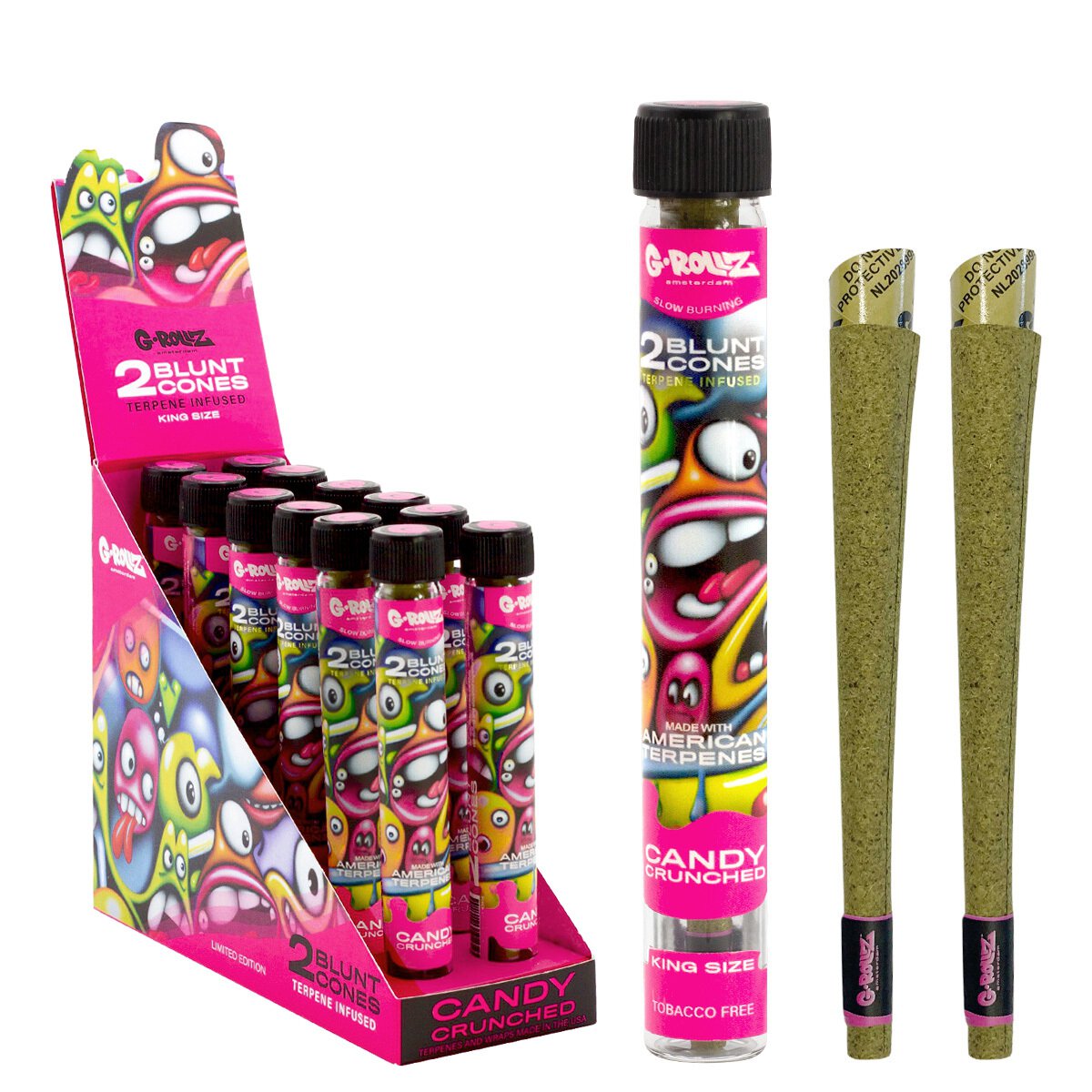 G-Rollz Candy Crunched Blunt Cones 1X12 - LIMITED EDITION