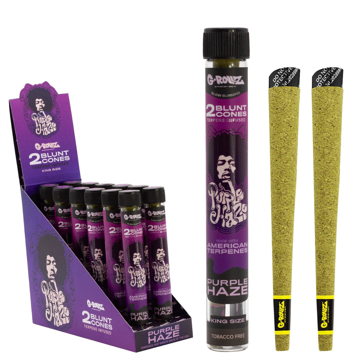 G-Rollz Cheech & Chong Purple Haze Blunt Cones 1X12