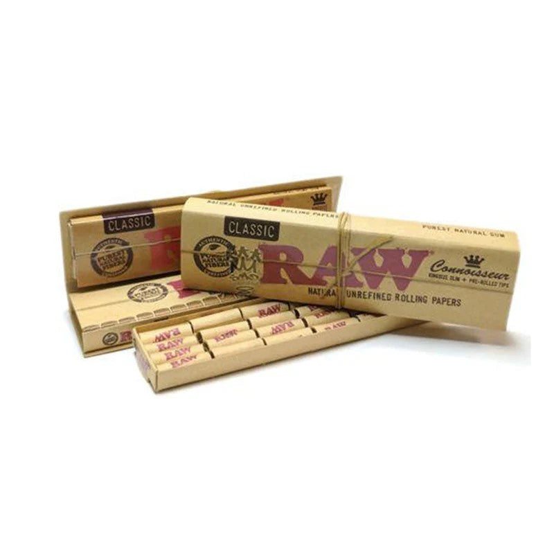 Raw Classic Rolling Paper & Tips 1X24