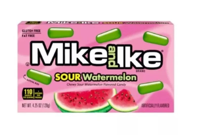 Mike and Ike Sour Watermelon 1X12 Theatre Boxes 10g