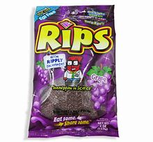 Rips Bite Size Grape 1X12 Peg Bag 113g