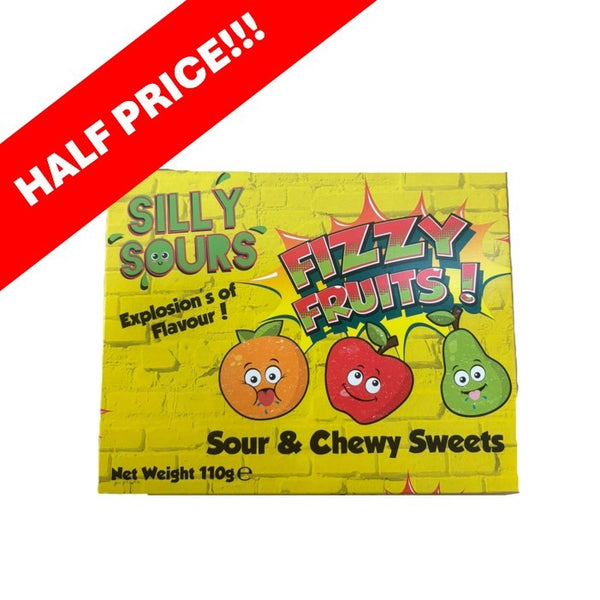 Silly Sours Fizzy Fruits 110g 1X12