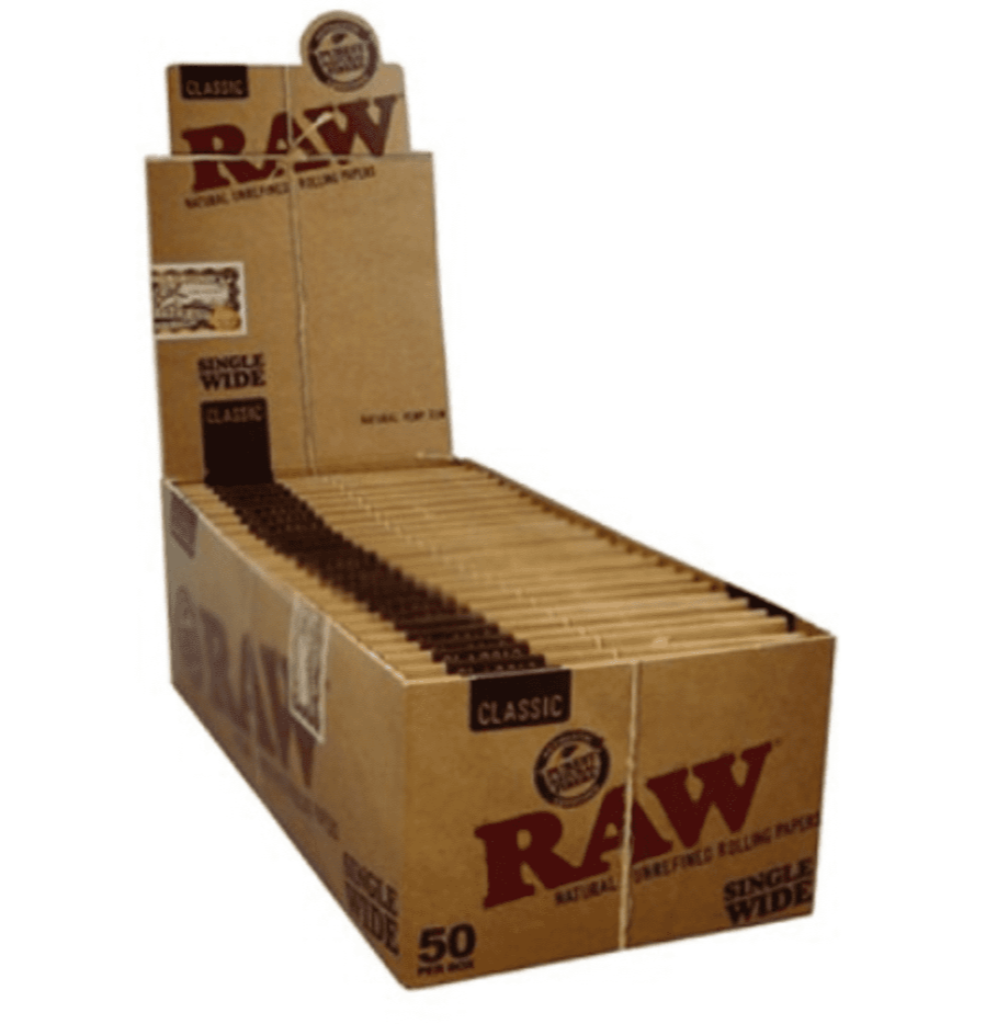 Raw Single Wide Rolling Papers 1X50